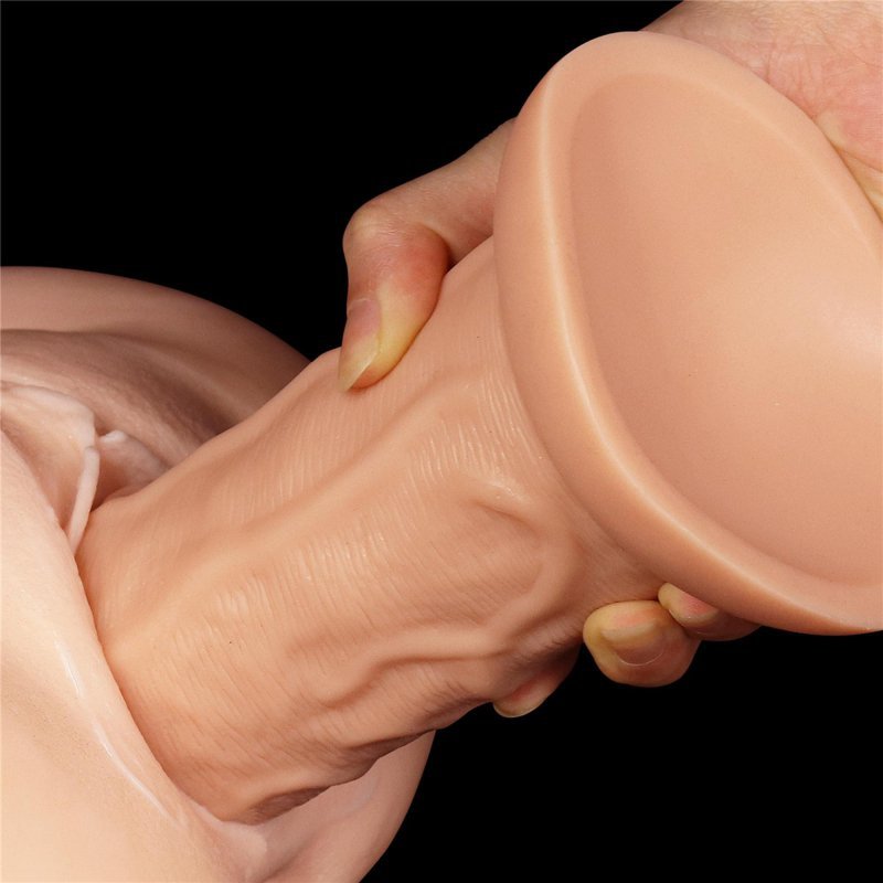 Krzywe żylaste dildo na pryssawce Lovetoy 24 cm
