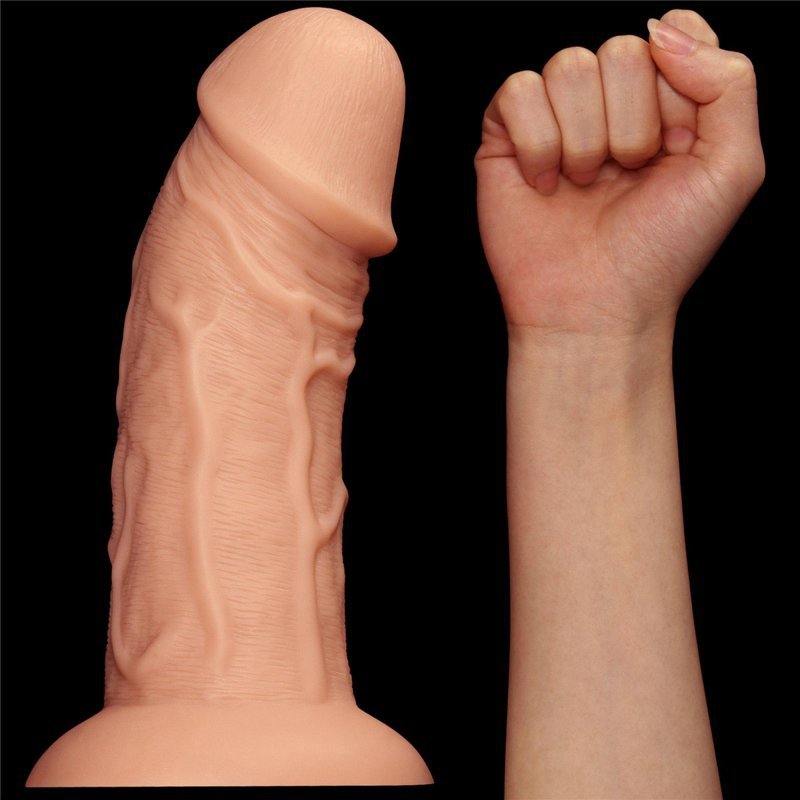 Krzywe żylaste dildo na pryssawce Lovetoy 24 cm