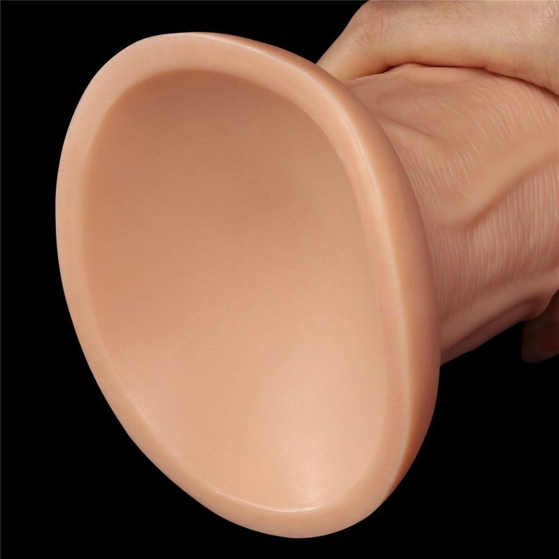 Krzywe żylaste dildo na pryssawce Lovetoy 24 cm