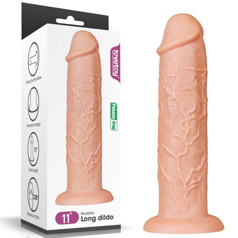 Długie dildo z przyssawką Realistic Long Dildo 27cm