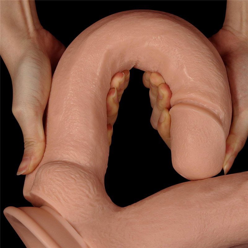Podwójne duże dildo analno waginalne XXL