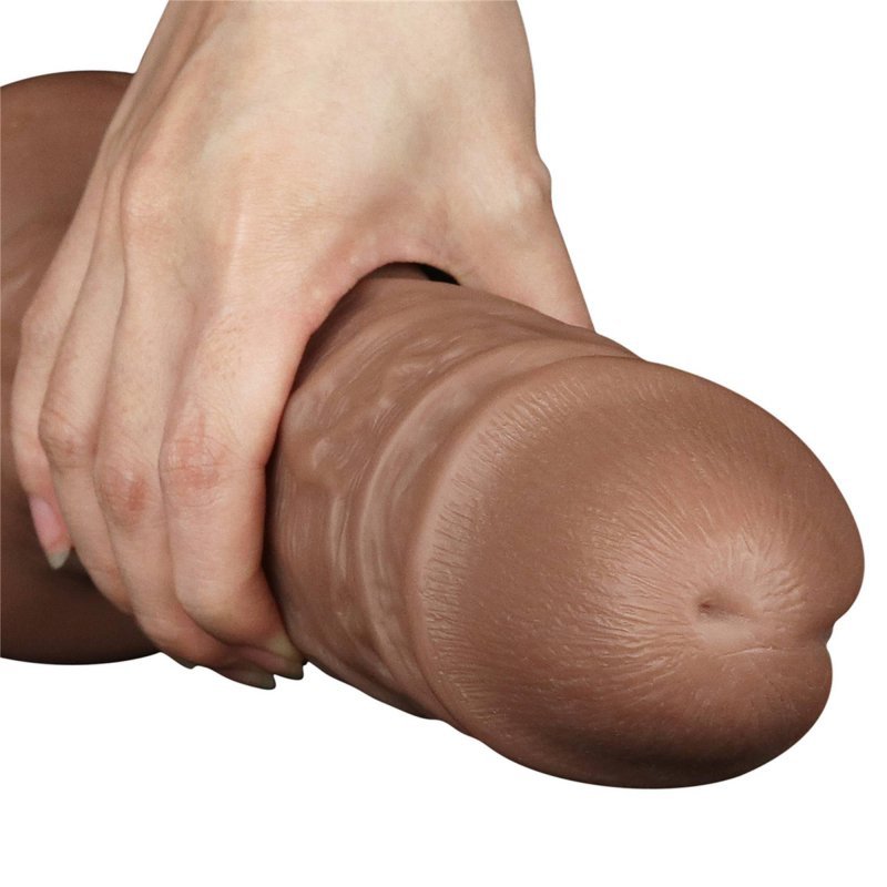Grube żylaste dildo wibrujące z przyssawką 26,7 cm