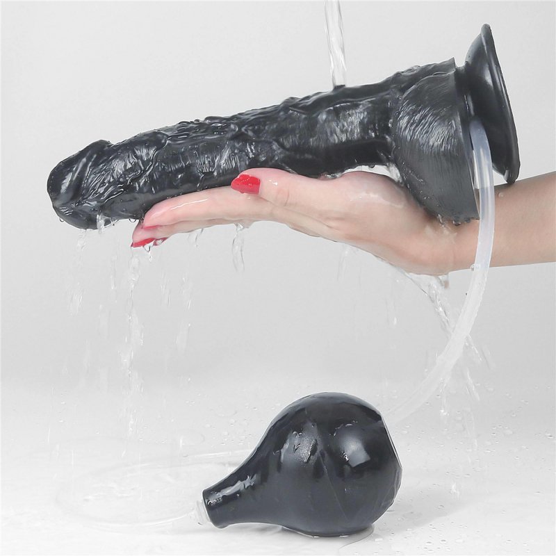 Dildo z wytryskiem Squirt Extreme Dildo - Black 25cm
