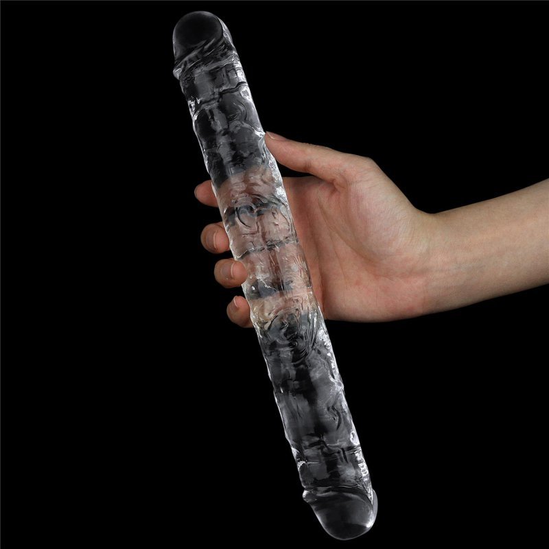 Podwójne dildo przezroczyste Flawless Clear Double dildo 30cm