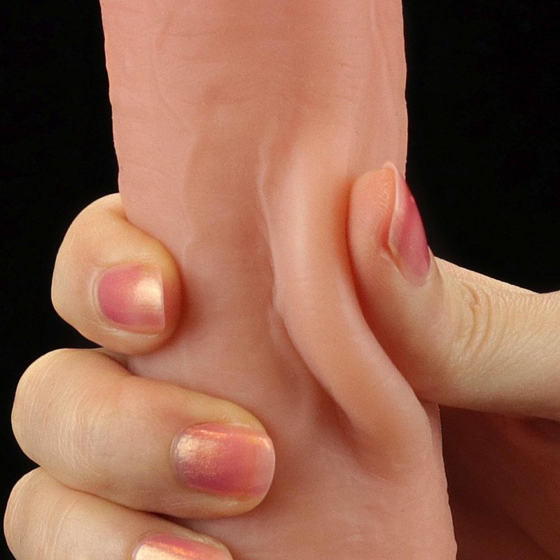 Dildo realistyczne z ruchomą skórą 9'' 