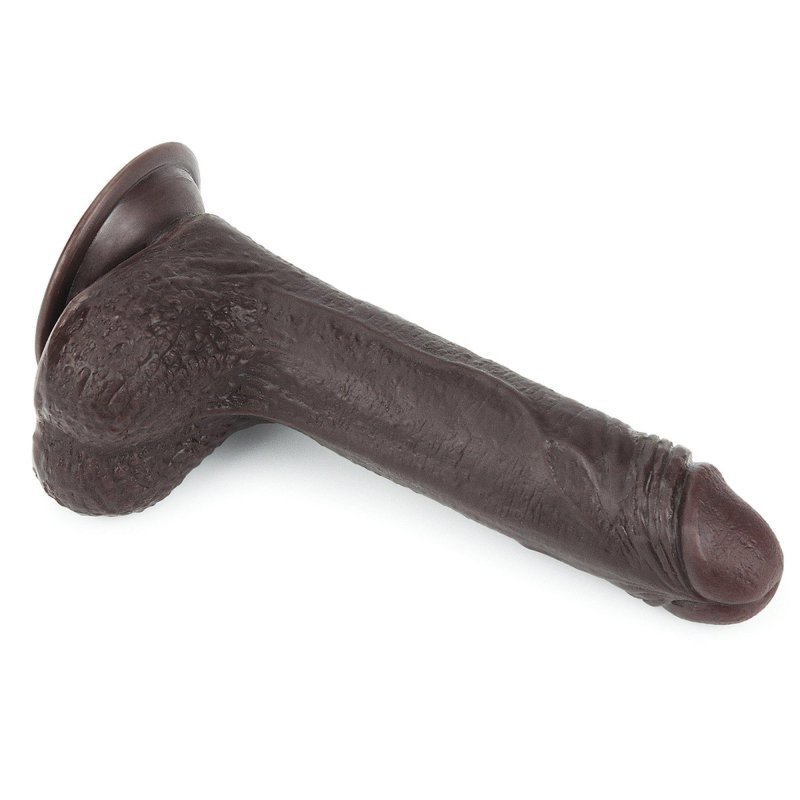 Afrykański penis dildo z przyssawką Lovetoy z ruchomą skórą 17,8 cm
