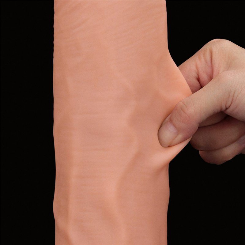 Dildo King size z ruchomą skórą Dual Layer Dong 35cm