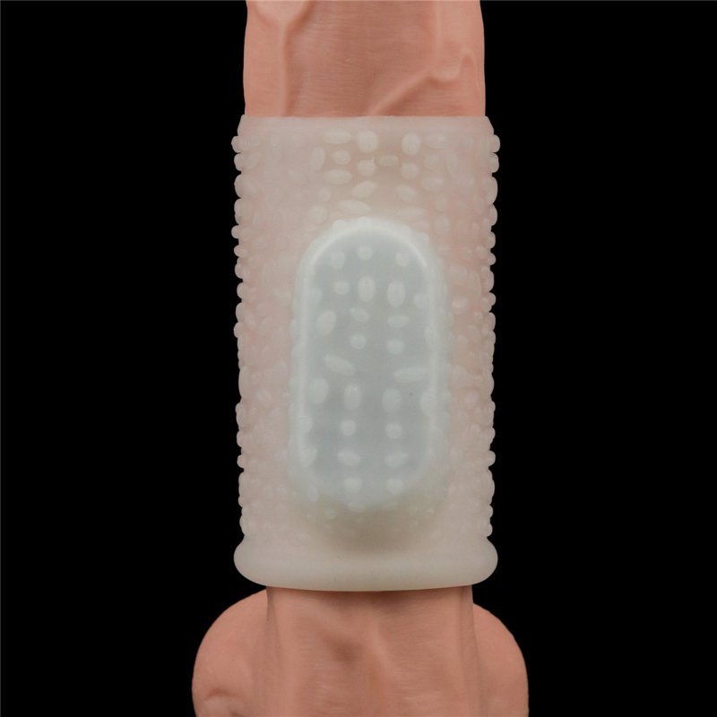 Wibrujący kołnierz na penisa Vibrating Drip Knights Ring (White)