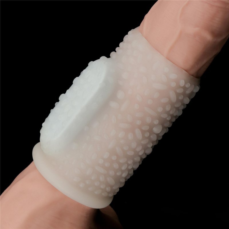 Wibrujący kołnierz na penisa Vibrating Drip Knights Ring (White)