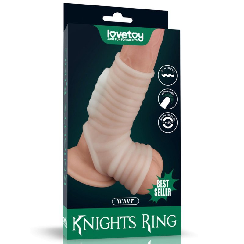 Wibrujący kołnierz na penisa i jądra Knights Ring 