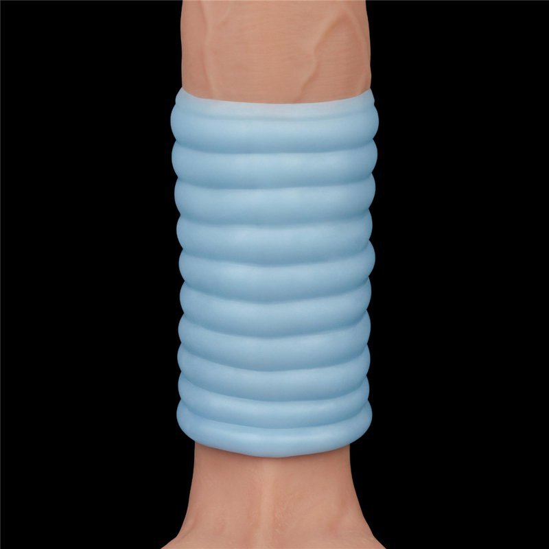 Wibrujący kołnierz na penisa Vibrating Wave Knights Ring (Blue)