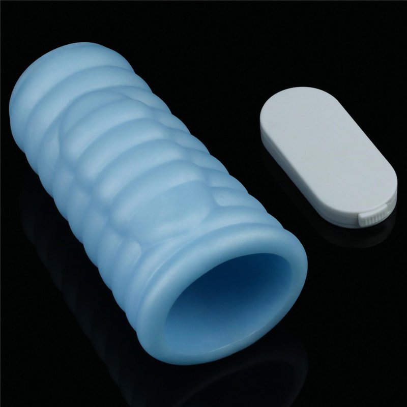 Wibrujący kołnierz na penisa Vibrating Wave Knights Ring (Blue)