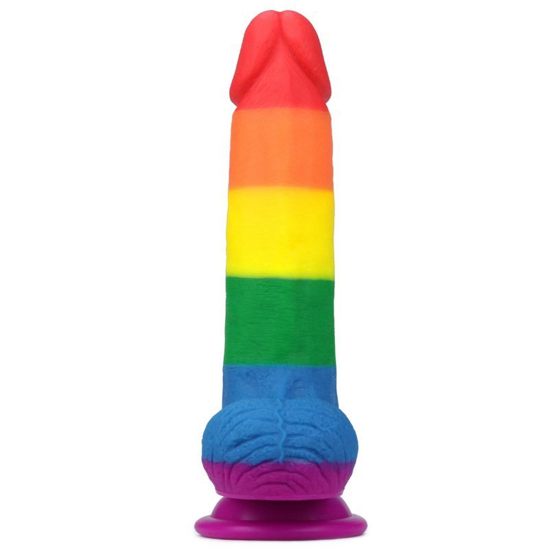 Kolorowy tęczowy dildo penis Lovetoy lgbt 19 cm