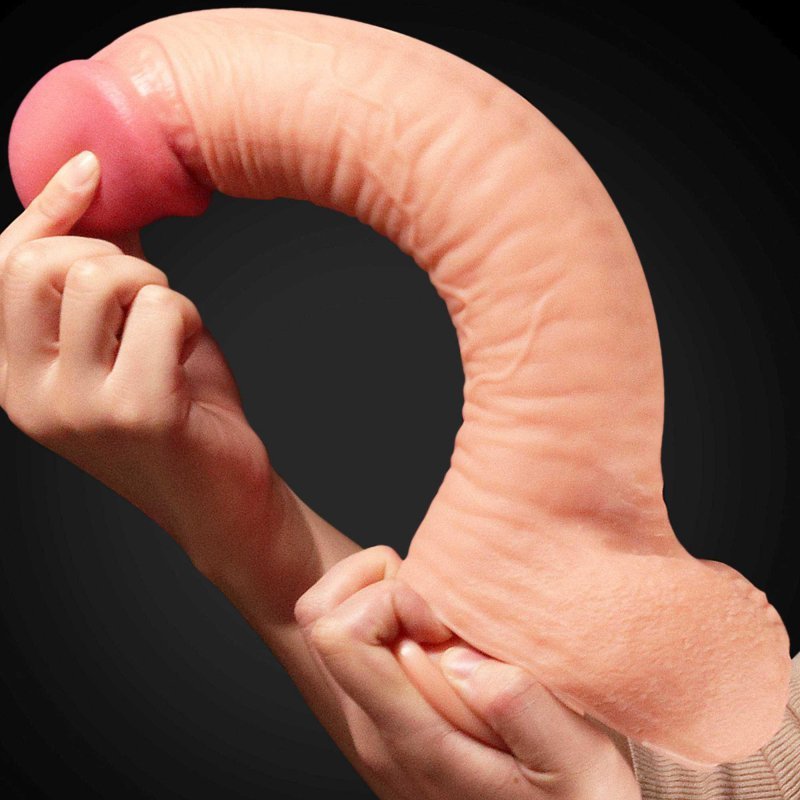 Ekskluzywny penis dildo Lovetoy podwójny silikon 30,5 cm