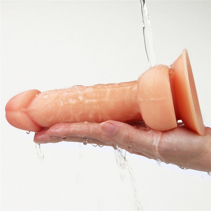 Realistyczne dildo z uprzężą strap-on 18 cm
