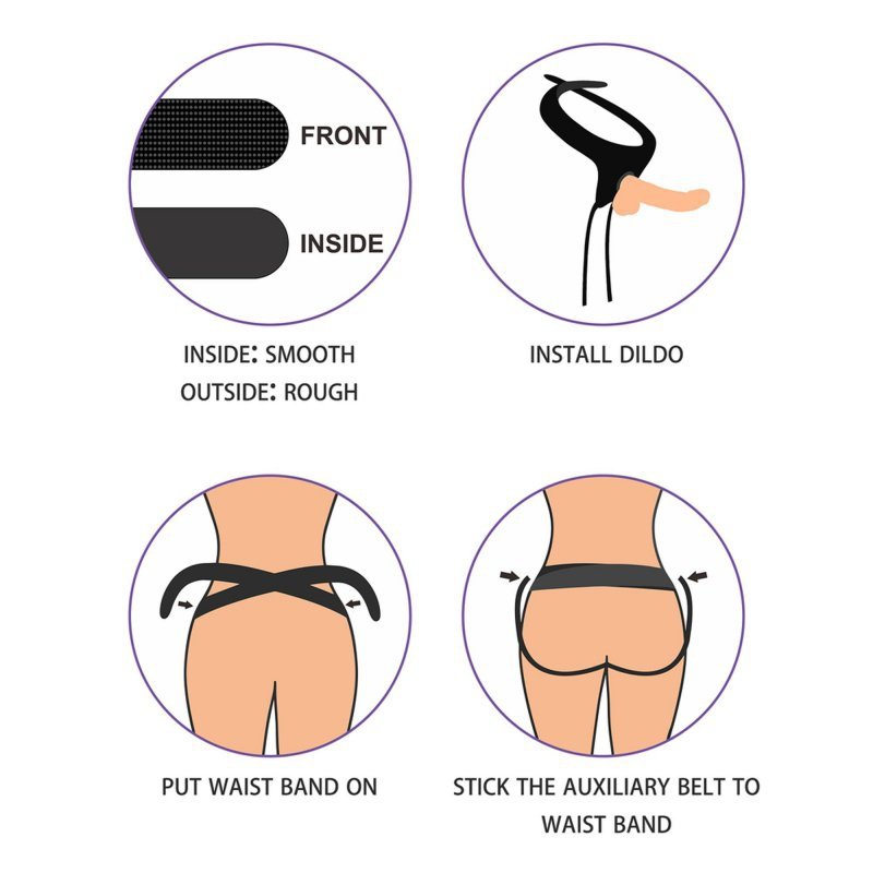 Realistyczne dildo z uprzężą strap-on 19 cm