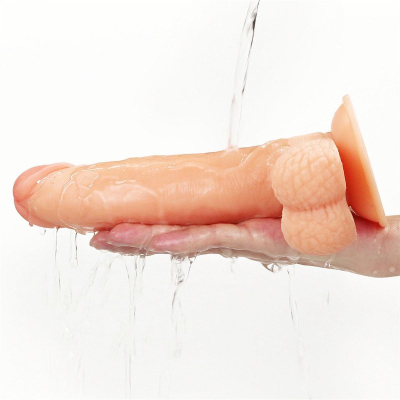Wibrujące dildo z uprzężą strap-on  21,5 cm