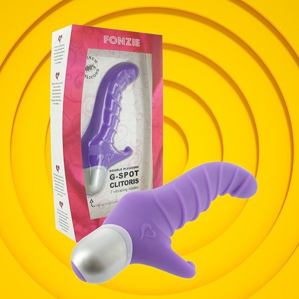 Wibrator z wypustkami stymulator łechtaczki fioletowy