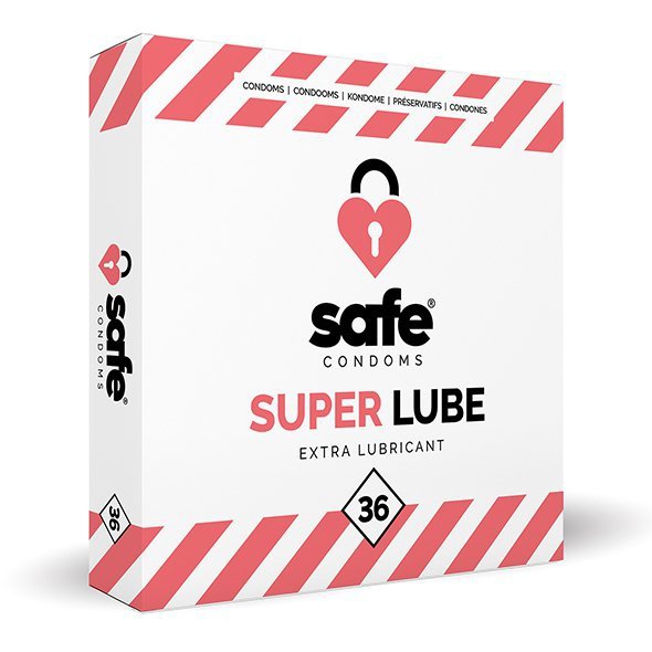 Prezerwatywy nawilżane Safe Condoms Super Lube Extra Lubricant 36 sztuk