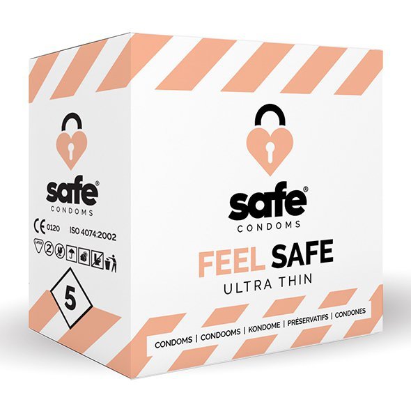 Prezerwatywy bardzo cienkie Safe Condoms Feel Safe Ultra Thin 5 sztuk