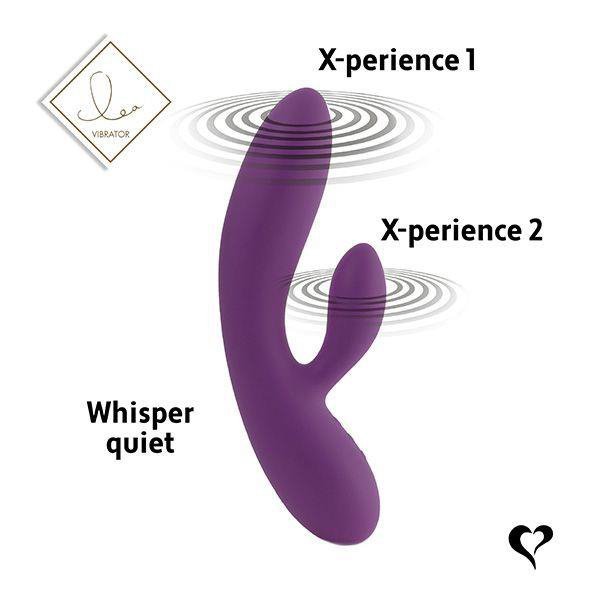 Wibrujący masażer z króliczkiem FeelzToys Lea Rabbit fioletowy