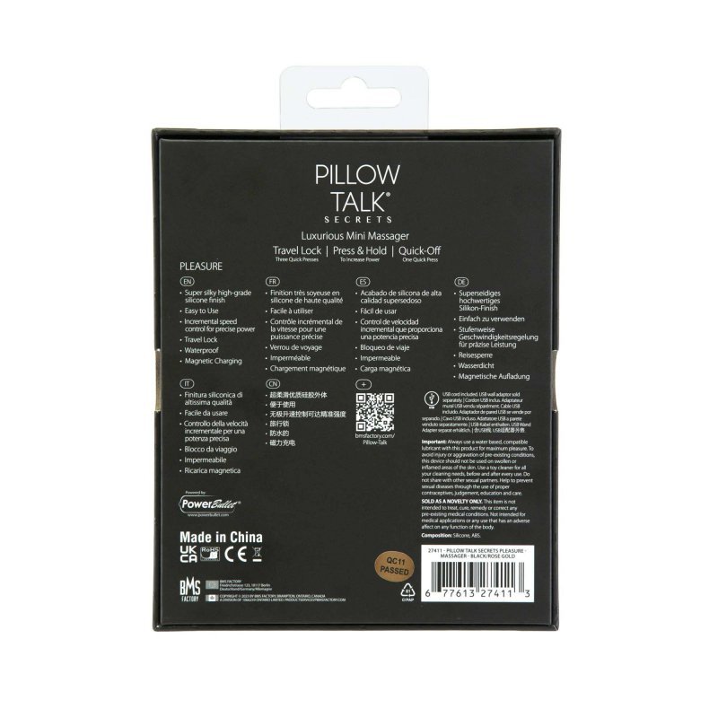 Pillow Talk - Secrets Pleasure wand black