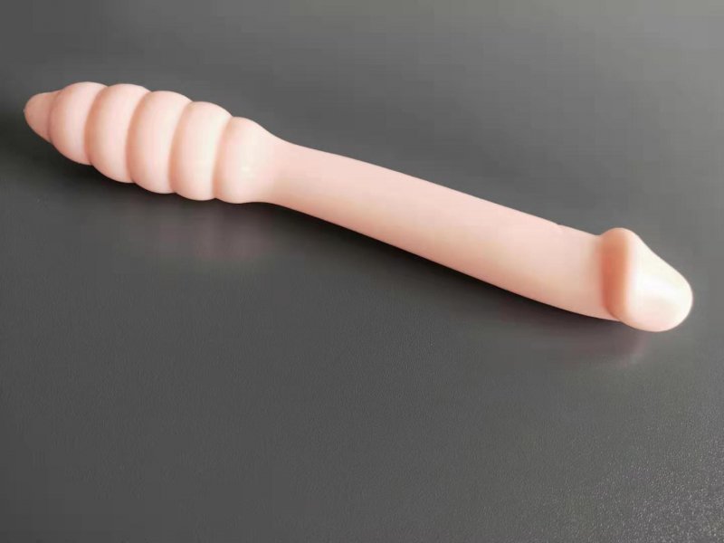 Dwustronne dildo analne prążkowane dawca orgazmów 20 cm