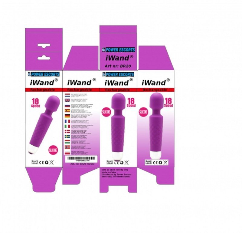 Iwand purple rechargeable silicone bodywand massager