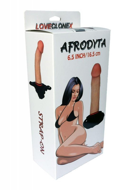 Strap-on realistyczny sztuczny penis dildo dla lesbijek 16,5 cm