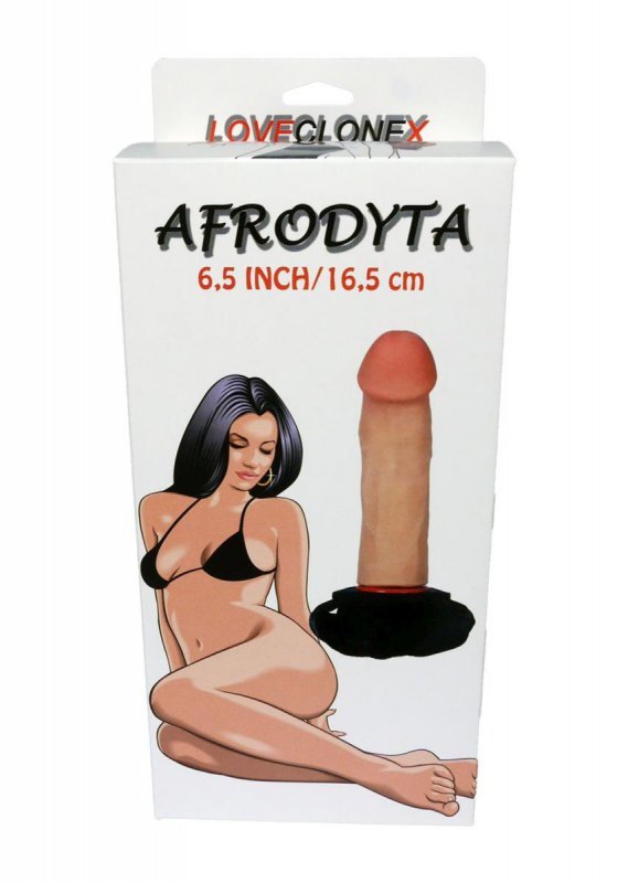 Strap-on realistyczny sztuczny penis dildo dla lesbijek 16,5 cm