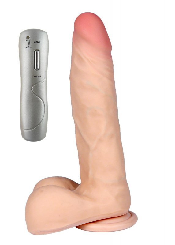 Naturalne dildo rotacyjne na przyssawce 20 cm