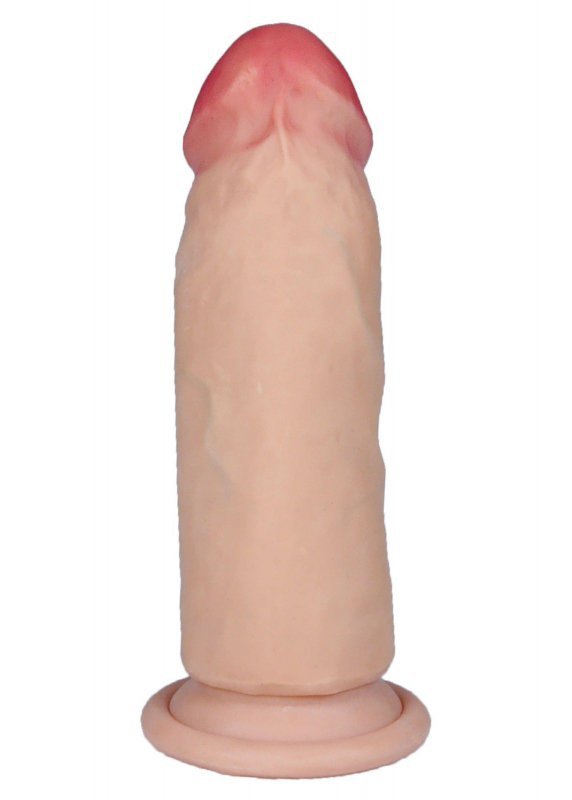 Miękki realistyczny penis dildo wibrator na przyssawce 15cm