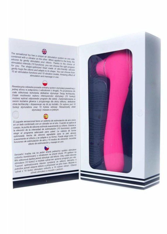 Stymulator electric sucking massager 1.0 usb pink 10 sucking / 10 vibration
