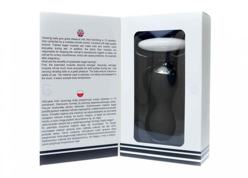 Kulki vibrating silicone kegel balls usb 10 function / remote control -black