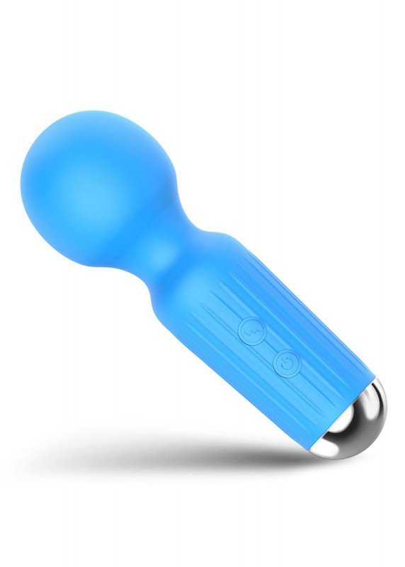 Mini masażer erotyczny różdżka wand stymulator łechtaczki niebieski