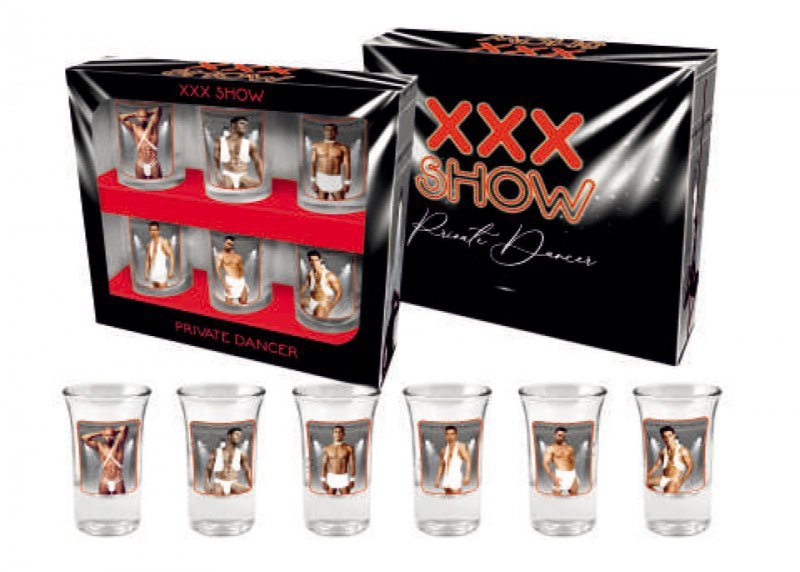 XXX Show zestaw 6 kieliszków 35ml mężczyźni