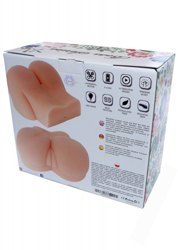 Duży tyłek masturbator 2w1 pochwa i anus 3.8kg XL