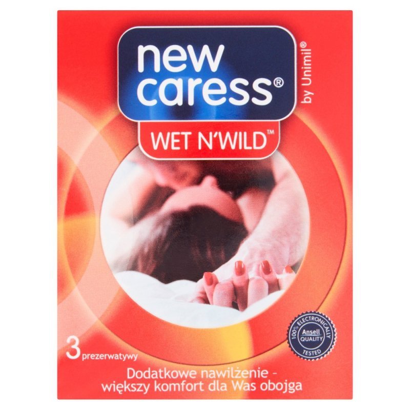 Prezerwatywy nawilżane New Caress 3 sztuki