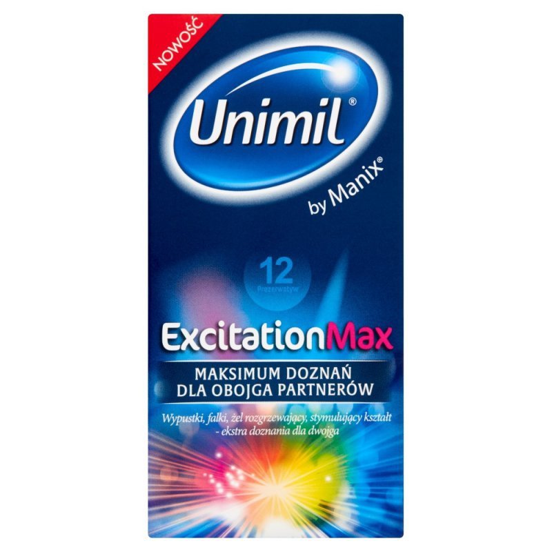 Prezerwatywy stymulujące Unimil Excitation Max 12 sztuk