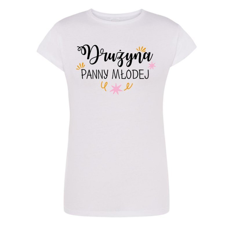 Biała koszulka damska &quot;Drużyna Panny Mlodej&quot; S