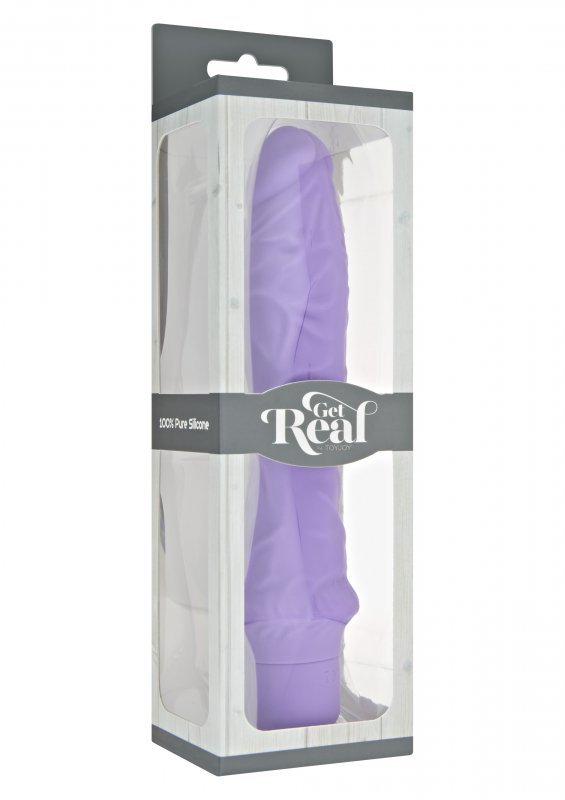 Silikonowy realistyczny wibrator fioletowy 25 cm