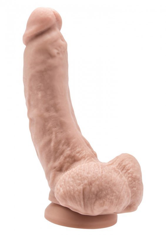 Realistyczne dildo penis z dużymi jądrami na przyssawce  20 cm