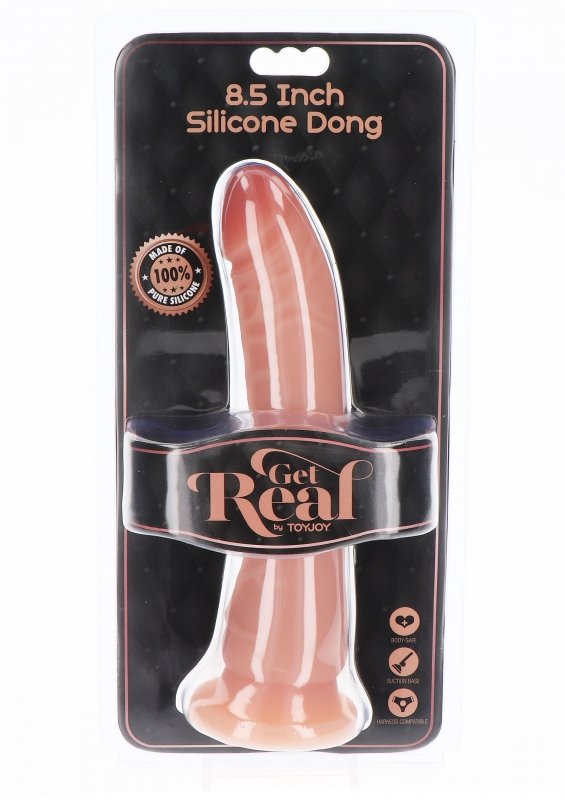 Realistyczne zakrzywione  dildo z przyssawką 21 cm
