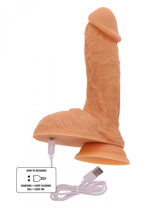Realistyczne dildo wibrujące z jądrami 16,5 cm