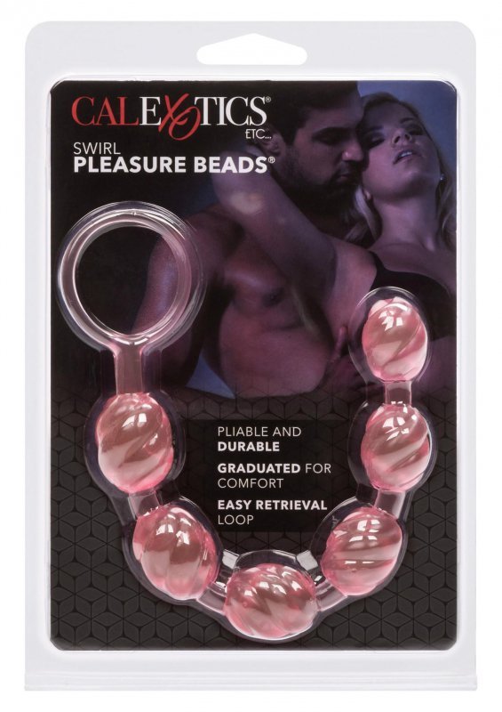 Plug kulki Swirl pleasure beads pink
