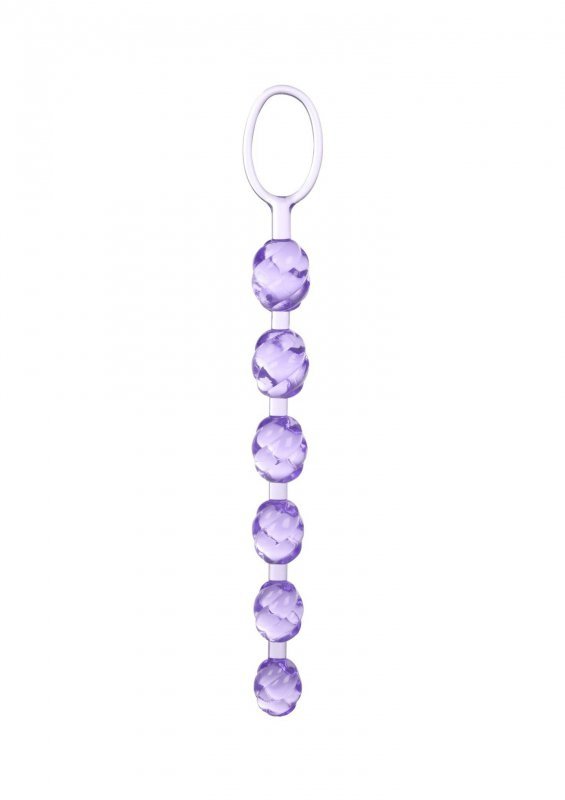 Plug kulki Swirl pleasure beads purple