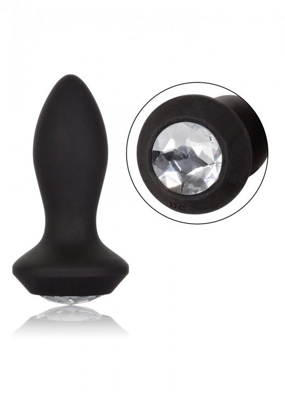 Ekskluzywy wibrujący korek analny z kryształem zatyczka plug penetrator