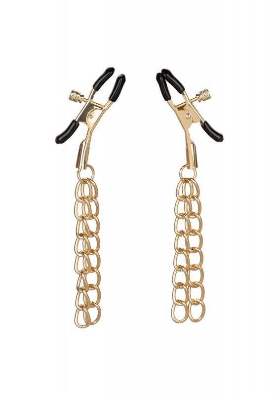 Zaciski na sutki z regulacją Ride Em Denim Nipple Clamps Gold