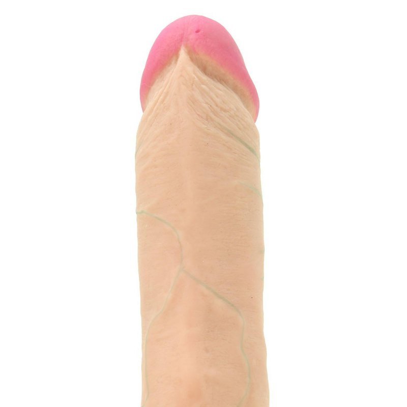 Bardzo realistyczne żylaste dildo z przyssawką 20 cm
