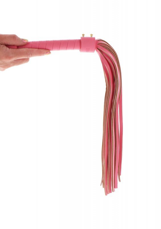 Różowy pejcz do BDSM z frędzlami Whip Pink